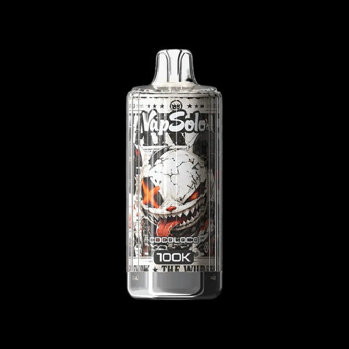 Vaps0l0 100k de GoatPuff, dispositivo de vape con diseño compacto y color negro, mostrando la boquilla y el cuerpo del vaporizador.
